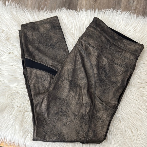 Zyia Active Pants - ZYIA Brown Leggings with Luxe Finish Size 20